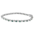 14k white gold 3.00 cttw round blue diamond vintage tennis bracelet bijoux-nyc direct