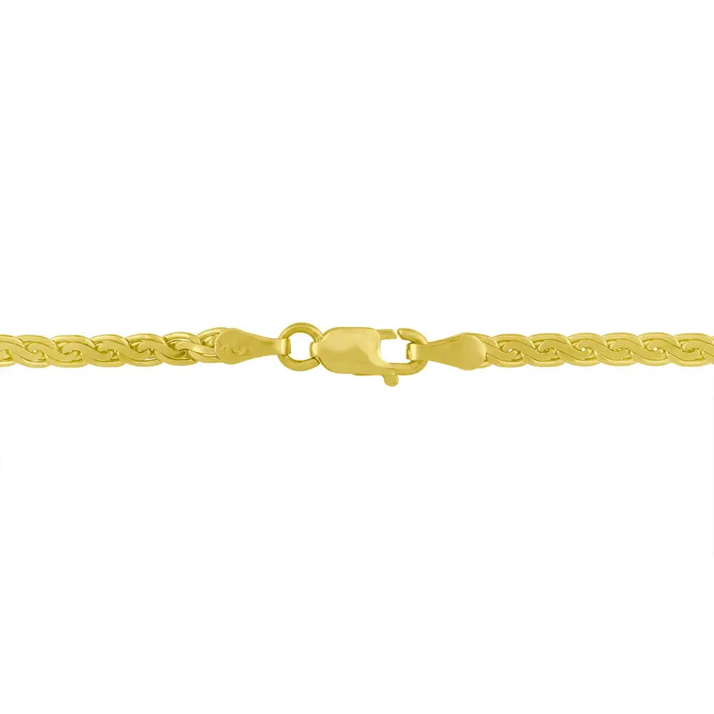 14K Yellow and White Gold 1/4 Cttw Princess Cut Diamond Channel-Set “V” Shape 18" Pendant Necklace (H-I Color, SI2-I1 Clarity) - Bijoux-NYC Direct
