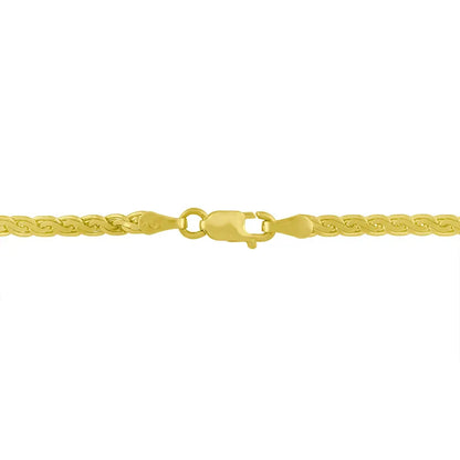 14K Yellow and White Gold 1/4 Cttw Princess Cut Diamond Channel-Set “V” Shape 18" Pendant Necklace (H-I Color, SI2-I1 Clarity) - Bijoux-NYC Direct