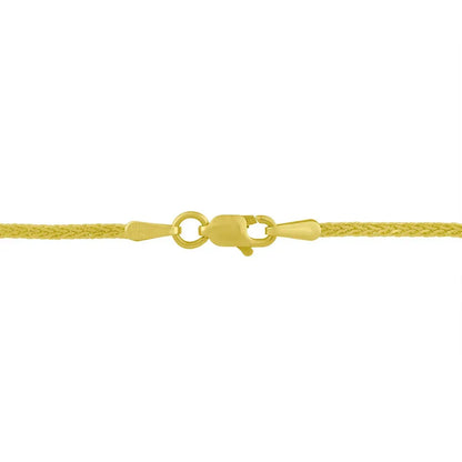 14K Yellow and White Gold 2.0 Cttw Princess Cut Diamond Flared and X-Station V Shaped 18” Franco Chain Statement Necklace (H-I Color, SI2-I1 Clarity) - Bijoux-NYC Direct