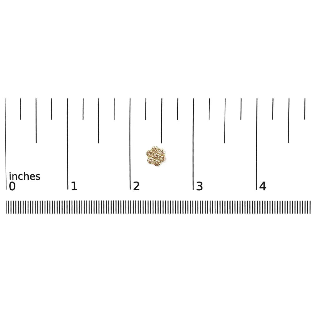 14K Yellow Gold 1.0 Cttw Diamond Floral Stud Earrings (J-K Color, VS2-SI1 Clarity) - Bijoux-NYC Direct
