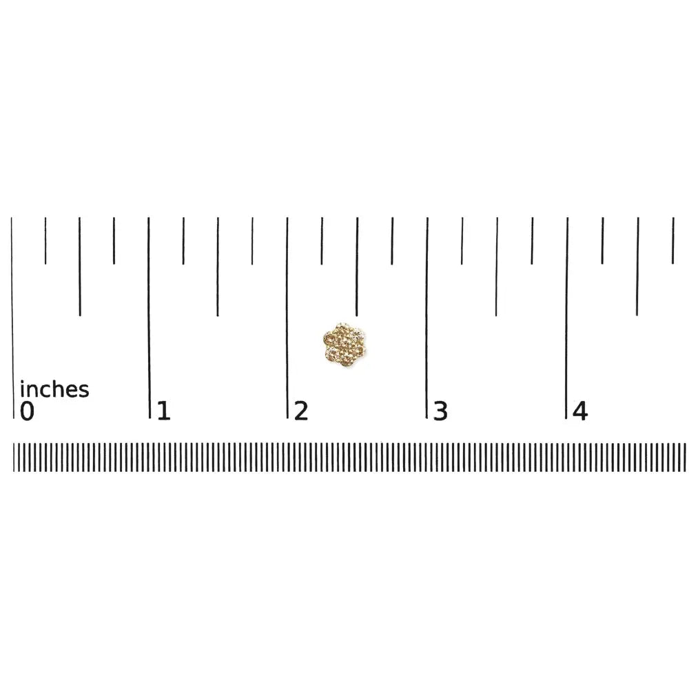 14k yellow gold 1.0 cttw diamond floral stud earrings with screw backs bijoux-nyc direct
