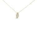14k yellow gold 1 1/3 cttw princess and baguette diamond curved pendant bijoux-nyc direct