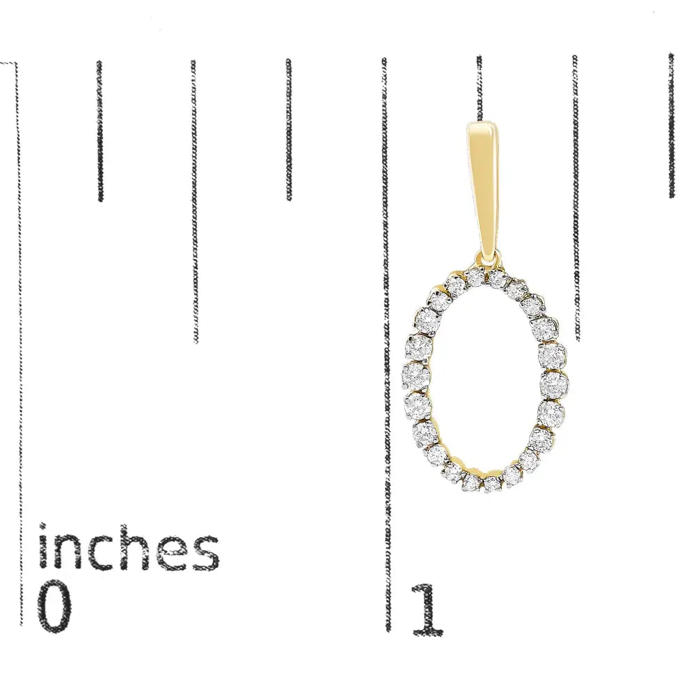14k yellow gold 1/2 cttw graduating diamond oval dangle earrings bijoux-nyc direct