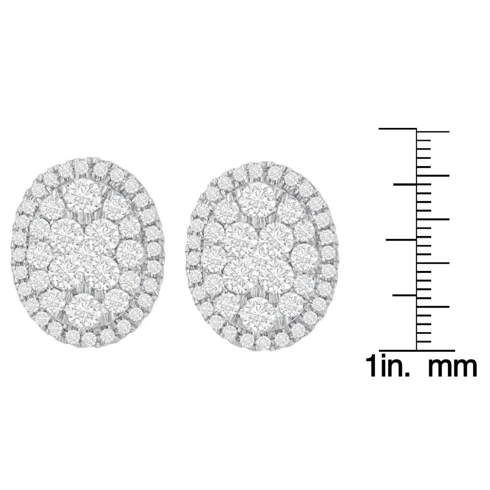 14K Yellow Gold 1 3/4 cttw Round Cut Diamond Earrings (H-I, I1-I2) - Bijoux-NYC Direct