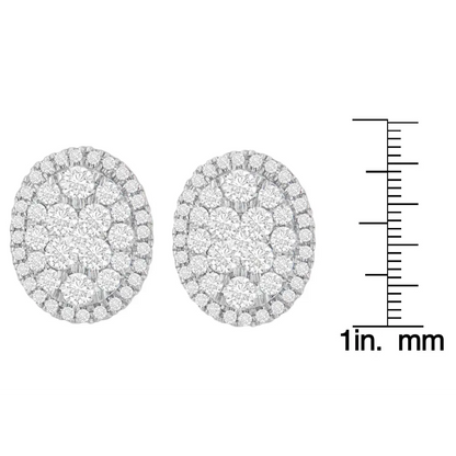14K Yellow Gold 1 3/4 cttw Round Cut Diamond Earrings (H-I, I1-I2) - Bijoux-NYC Direct