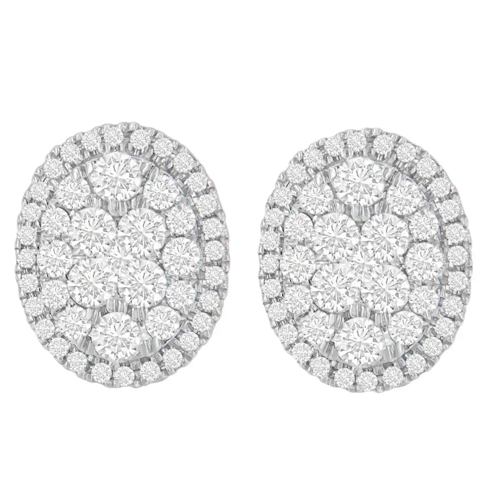 14K Yellow Gold 1 3/4 cttw Round Cut Diamond Earrings (H-I, I1-I2) - Bijoux-NYC Direct