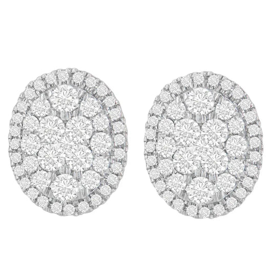 14K Yellow Gold 1 3/4 cttw Round Cut Diamond Earrings (H-I, I1-I2) - Bijoux-NYC Direct
