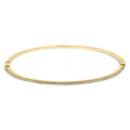14k yellow gold 1/3 cttw diamond half eternity bangle bracelet 7.75 bijoux-nyc direct