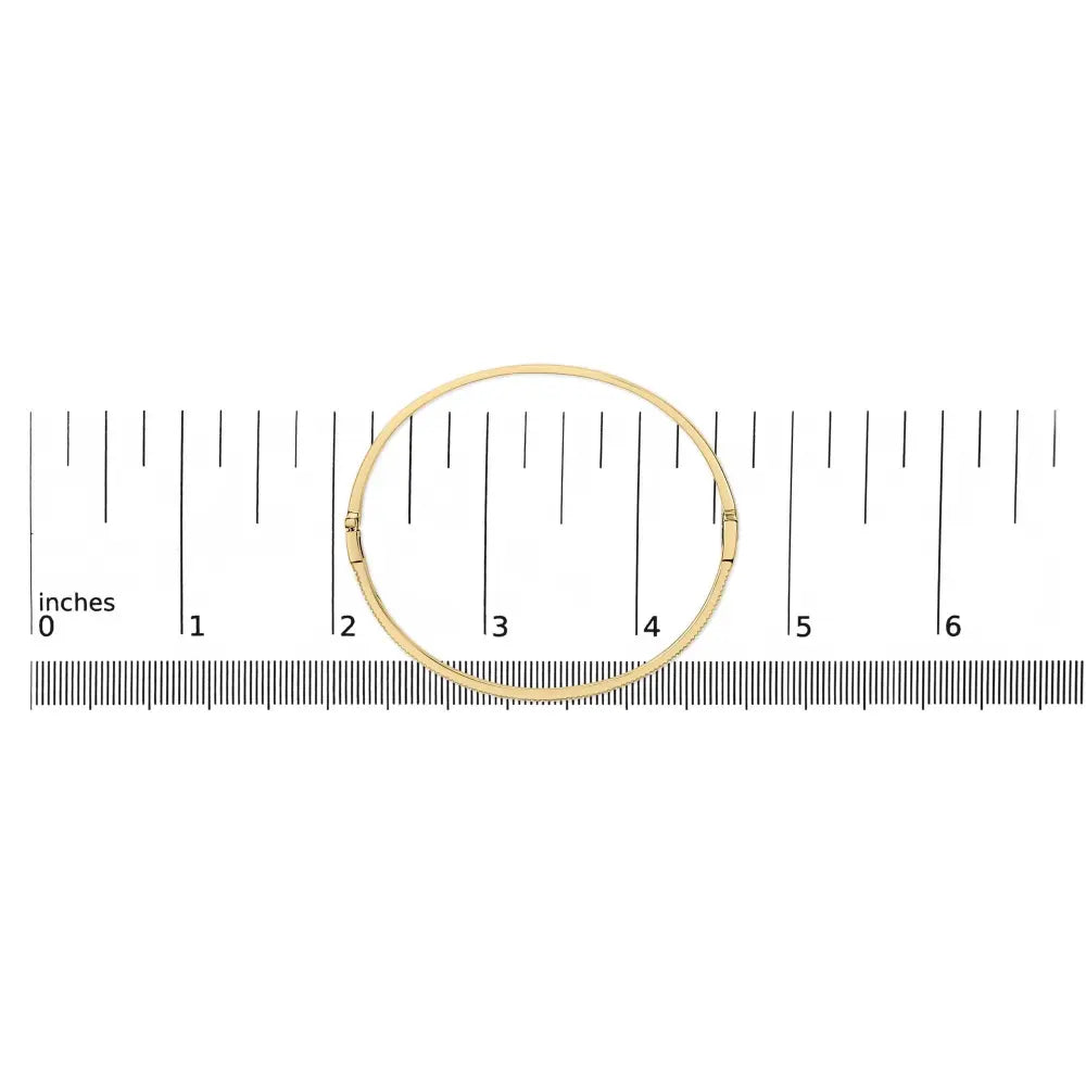 14k yellow gold 1/3 cttw diamond half eternity bangle bracelet (i j color i2 i3 clarity) 7.75’’ inches bracelets/bangle/bangle