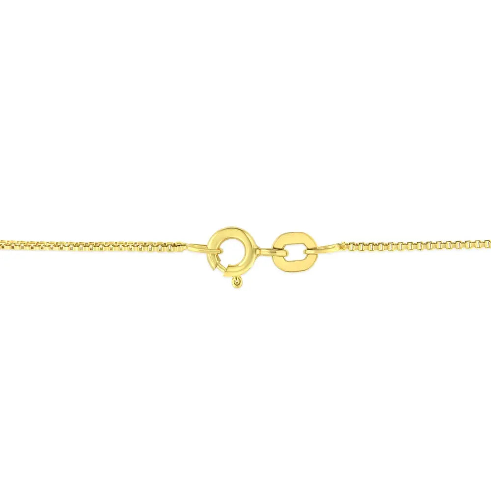 14K Yellow Gold 1/4 Cttw Prong Set Round-Cut Diamond 7 Stone Floral Cluster 18" Pendant Necklace (H-I Color, I1-I2 Clarity) - Bijoux-NYC Direct