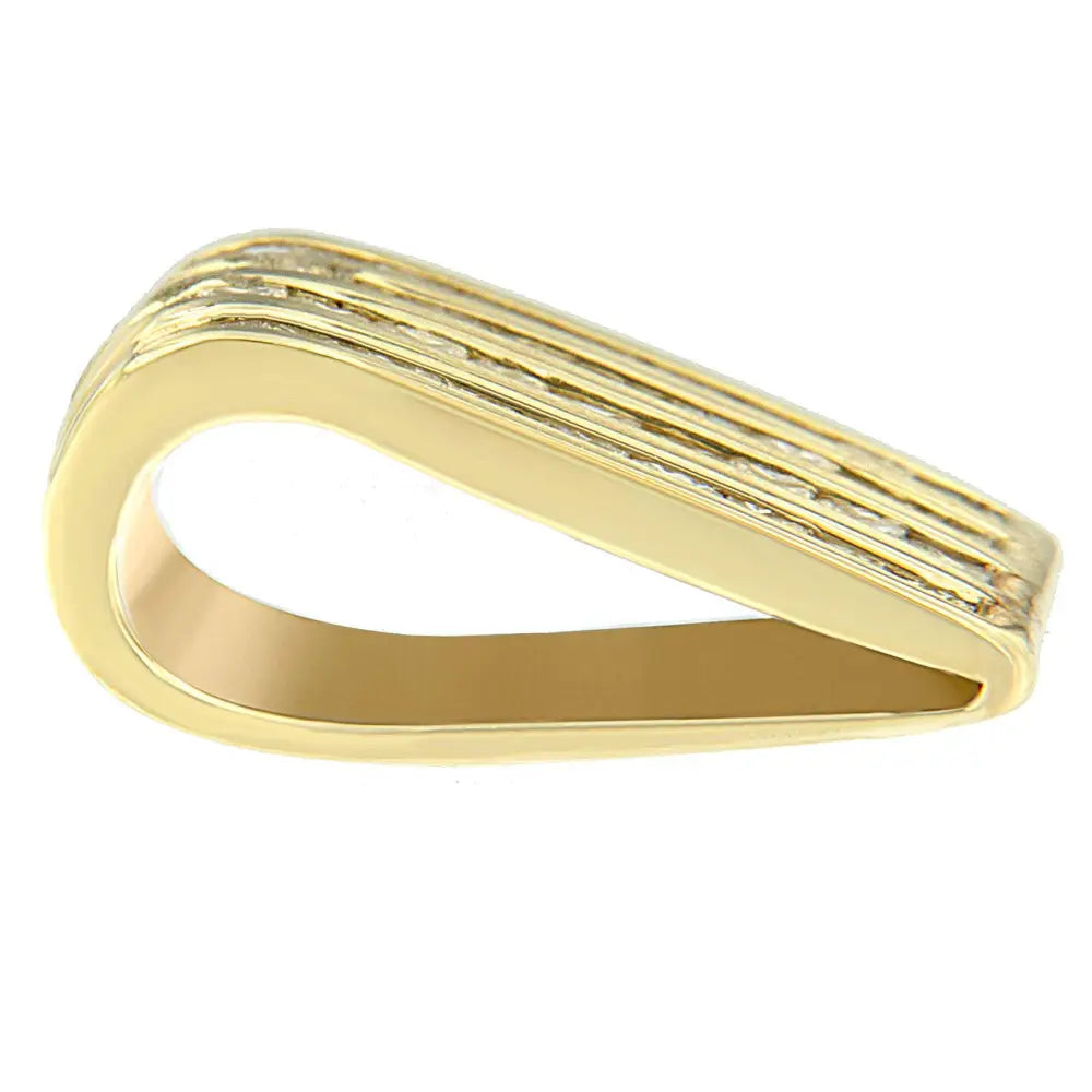 14k yellow gold 2 1/3 cttw princess cut diamond block pendant necklace bijoux-nyc direct