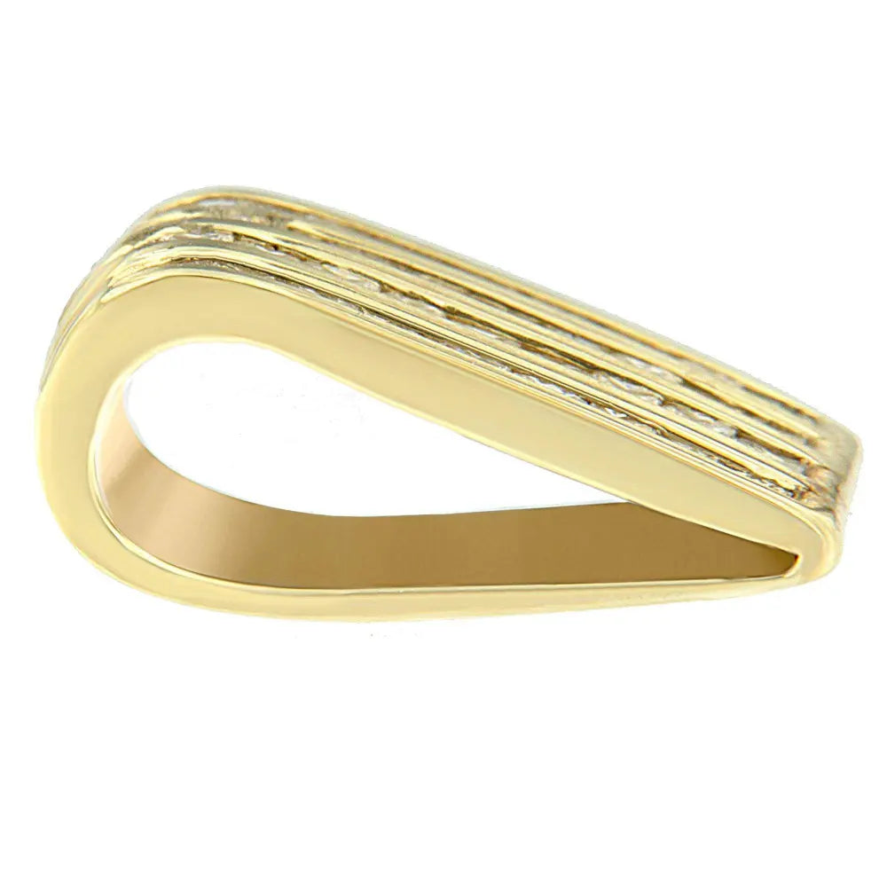 14K Yellow Gold 2 1/3 cttw Princess Cut Diamond Block Pendant Necklace (H-I, SI1-SI2) - Bijoux-NYC Direct