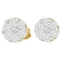 14k yellow gold 0.81 cttw round cut diamond stud earrings bijoux-nyc direct