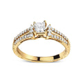 14k yellow gold 5/8 cttw princess diamond split-shank engagement ring size 7 bijoux-nyc direct