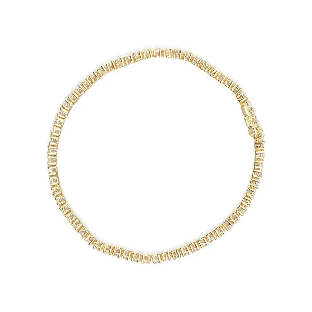 14K Yellow Gold 6.0 Cttw Classic 4 Prong Set Round Brilliant Cut Diamond Tennis Bracelet (K-L Color, VS2-SI1 Clarity) - 7.25" - Bijoux-NYC Direct