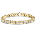 8.00 cttw diamond tennis bracelet in 14k yellow gold 7 inch half bezel bijoux-nyc direct