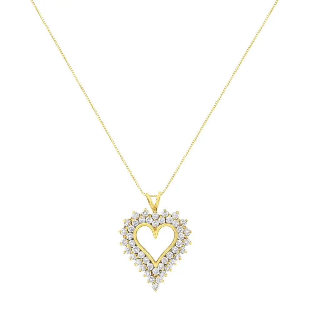 4.0 cttw round diamond cluster heart pendant in sterling silver bijoux-nyc direct