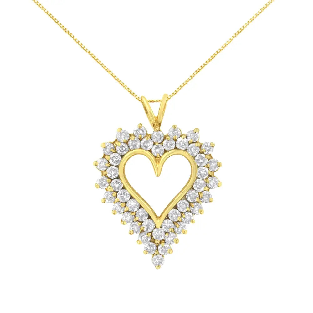 4.0 cttw round diamond cluster heart pendant in sterling silver bijoux-nyc direct