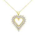 4.0 cttw round diamond cluster heart pendant in sterling silver bijoux-nyc direct
