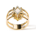 14k yellow gold marquise yellow topaz and diamond cocktail ring bijoux-nyc direct