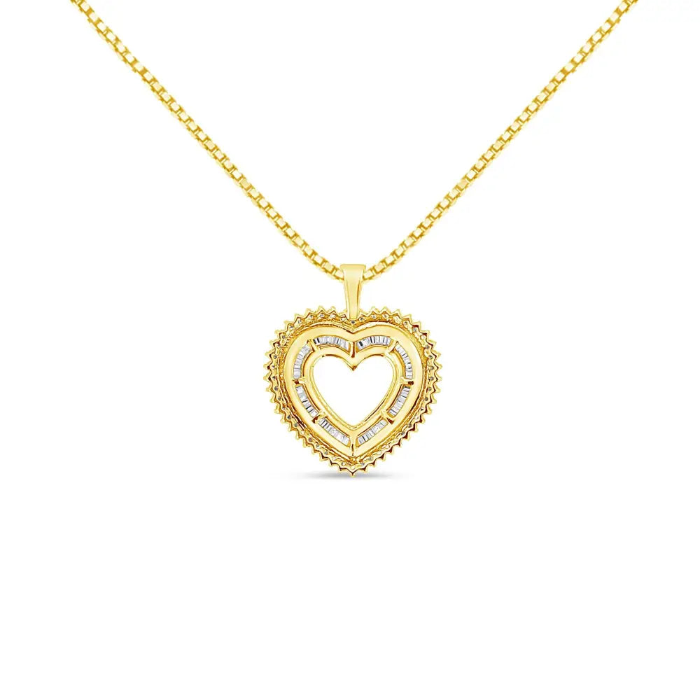 1.0 cttw diamond composite heart pendant in gold plated silver bijoux-nyc direct