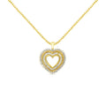 1.0 cttw diamond composite heart pendant in gold plated silver bijoux-nyc direct