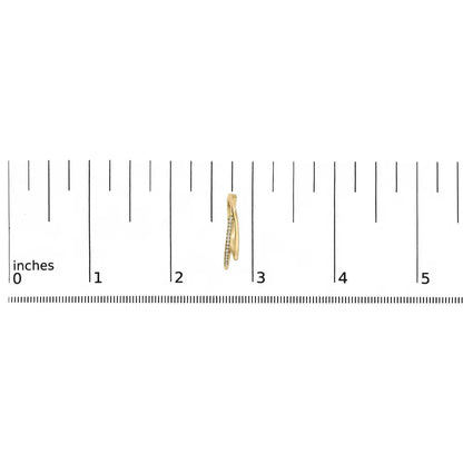 14K Yellow Gold Plated .925 Sterling Silver 1/10 Cttw Diamond Wrapped Hoop Earrings (H-I Color, I1-I2 Clarity) - Bijoux-NYC Direct