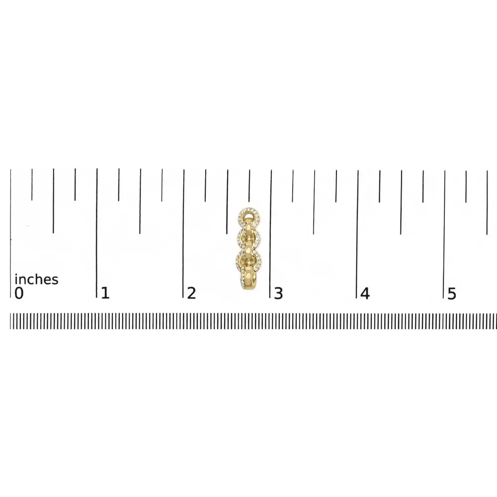 1/2 cttw diamond chain link drop earrings in 14k gold plated silver bijoux-nyc direct
