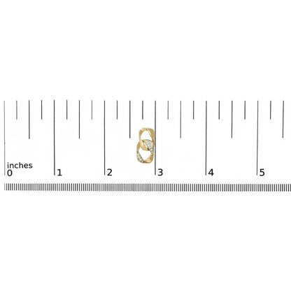 14K Yellow Gold Plated .925 Sterling Silver Open Link 1/5 Cttw Diamond Drop Earrings (H-I Color, I1-I2 Clarity) - Bijoux-NYC Direct
