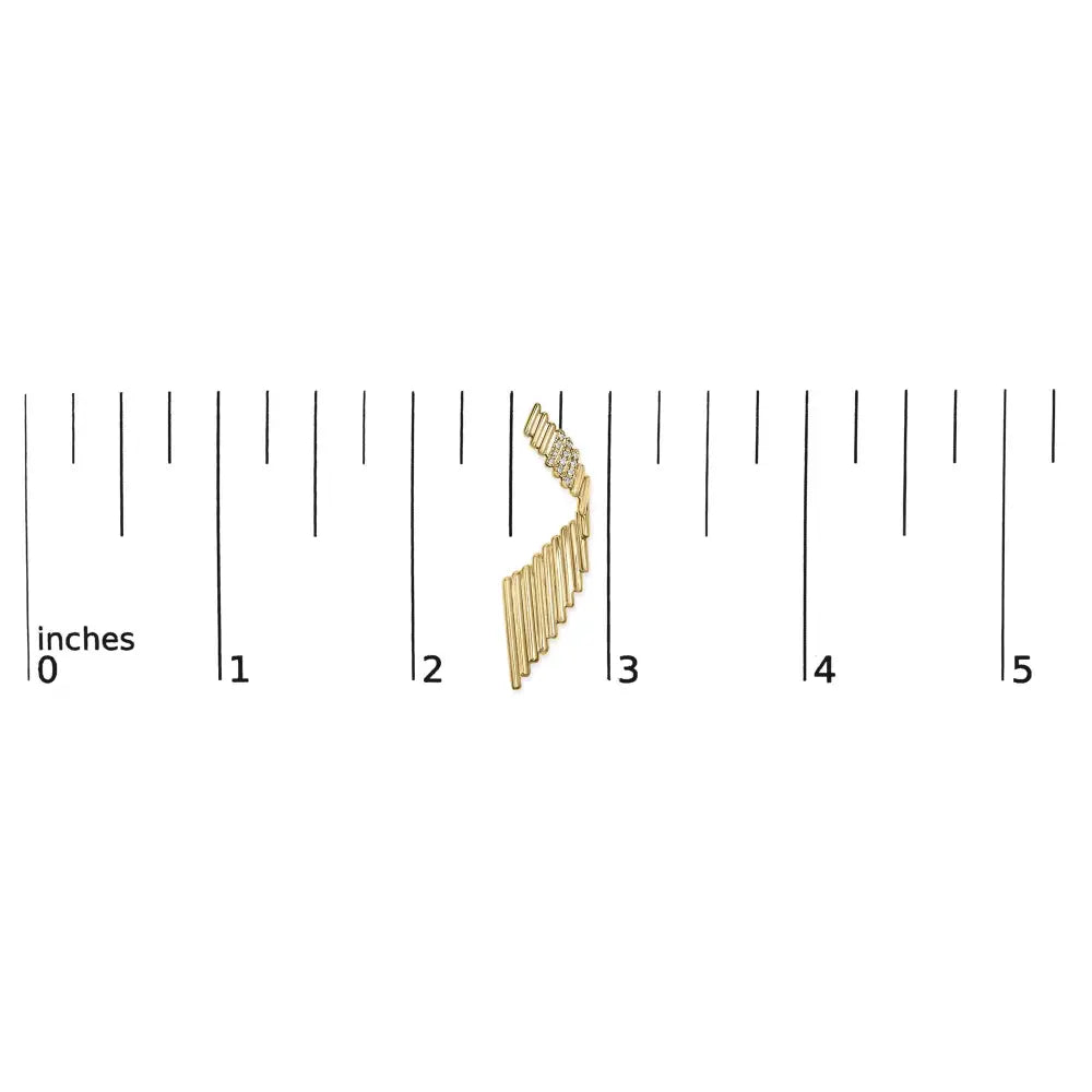 Sculpted diamond accent drop earrings in 14k gold plated sterling silver bijoux-nyc direct