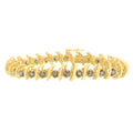 6.00 carat champagne diamond s link bracelet in 14k yellow gold bijoux-nyc direct