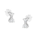 14kt white gold 1/2 cttw round diamond double dangle stud earrings bijoux-nyc direct