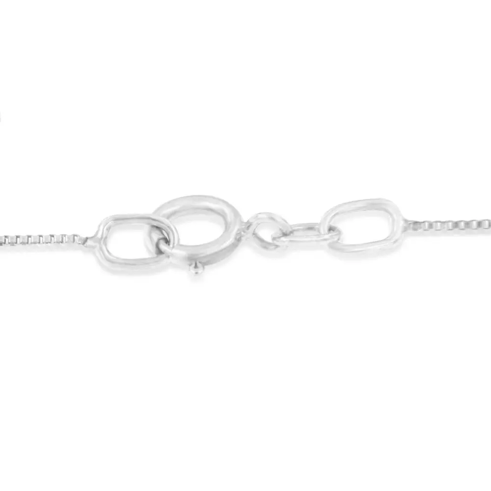 14KT White Gold 1 cttw Diamond Heart Ribbon Pendant Necklace (H-I, I1-I2) - Bijoux-NYC Direct
