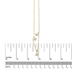 14kt yellow gold 1/2 cttw diamond butterfly station paperclip necklace (i j color i1 i2 clarity) adjustable 15’’ 17’’ inches