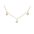 14kt yellow gold 1/2 cttw diamond butterfly paperclip necklace 15-17 bijoux-nyc direct
