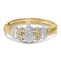 18k gold 6.00 cttw diamond graduating dome pave bangle bracelet bijoux-nyc direct