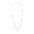 18k rose gold 1/2 cttw diamond and freshwater pearl double strand necklace bijoux-nyc direct
