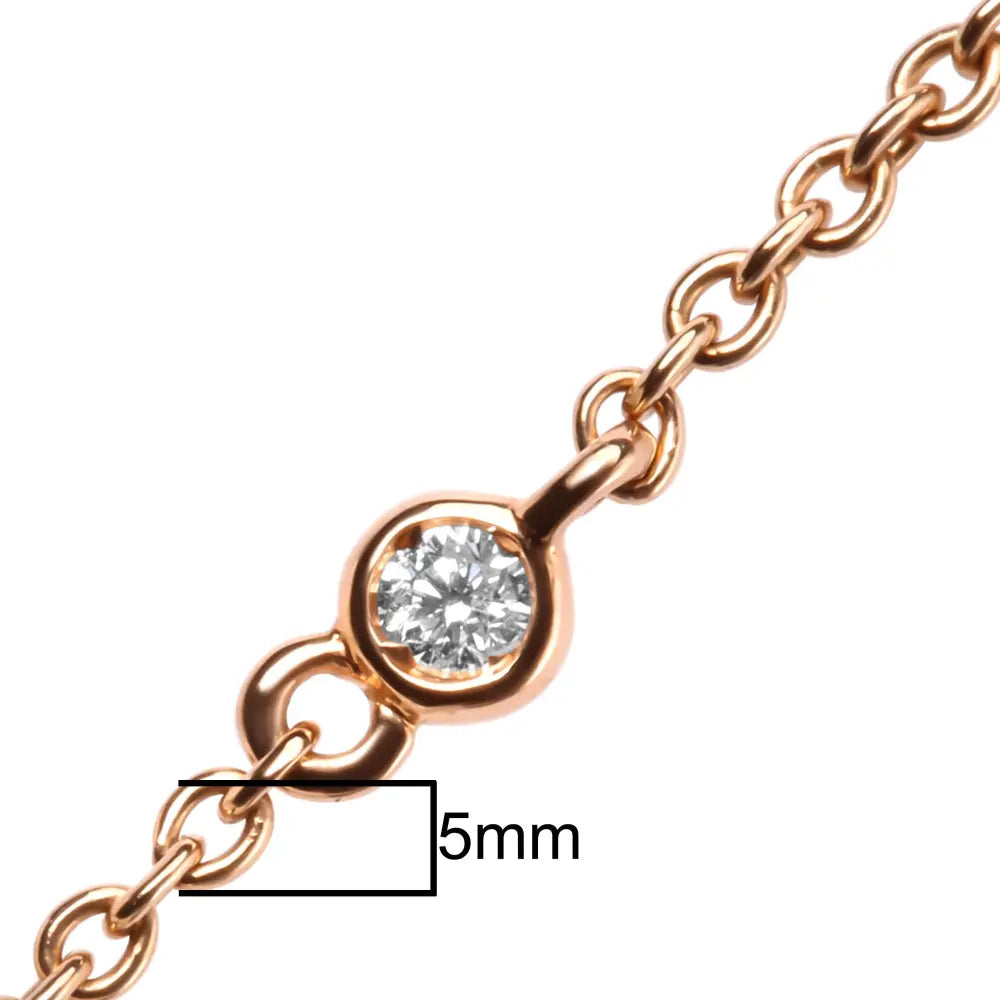 18K Rose Gold 1/2 Cttw Diamond and Freshwater Pearl Double Strand Station Necklace  (G-H Color, SI1-SI2 Clarity) - Adjustable up to 16" to 20" - Bijoux-NYC Direct