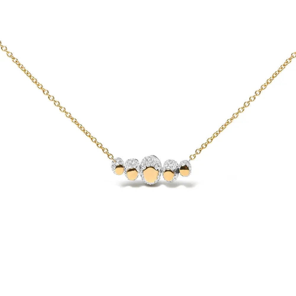 18K Rose Gold 3/4 Cttw Pave Diamonds and Graduated Green Tsavorite Gemstone Curved Bar Choker Necklace (G-H Color, SI1-SI2 Clarity) - Adjustable up to 14" - 16.5" - Bijoux-NYC Direct