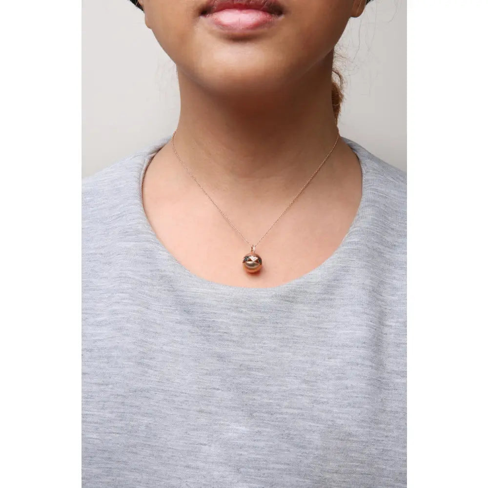 Black & white diamond heart-motif ball pendant in 18k rose gold – 3/8 cttw bijoux-nyc direct