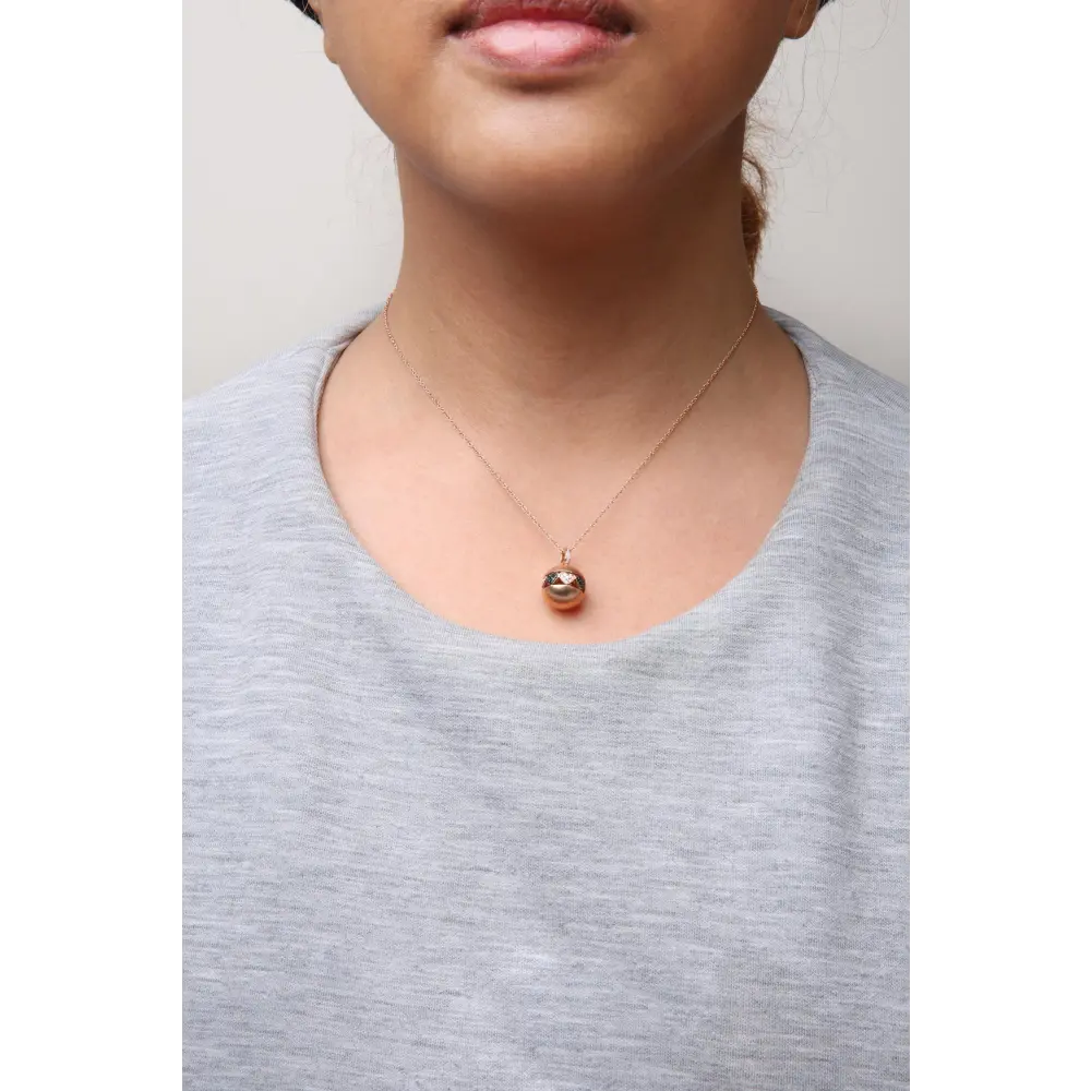 18K Rose Gold 3/8 Cttw Black and White Diamond Ball with Filigree Heart and Cluster Design 18" Pendant Necklace (Black and G-H Color, SI1-SI2 Clarity) - Bijoux-NYC Direct