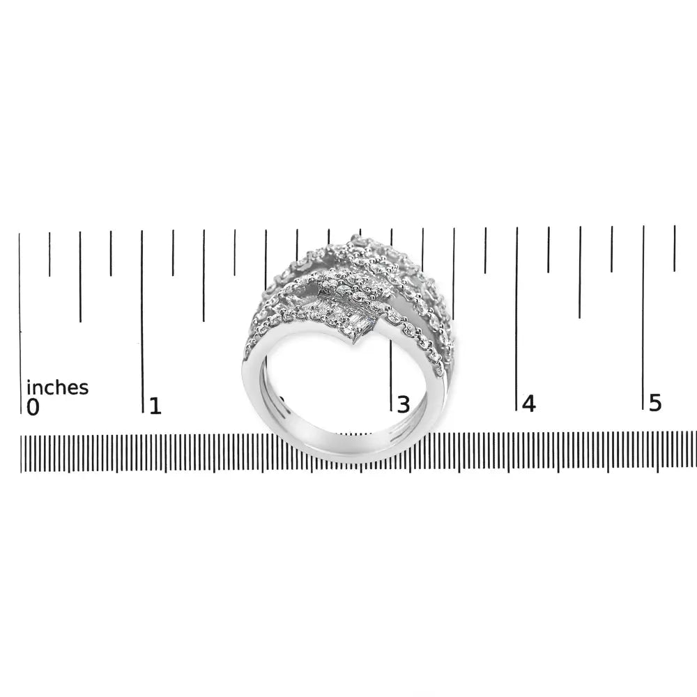 18k white gold 1 3/4 cttw diamond multi crossover split shank ring bijoux-nyc direct