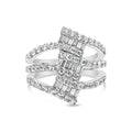 18k white gold 1 3/4 cttw diamond multi crossover split shank ring bijoux-nyc direct