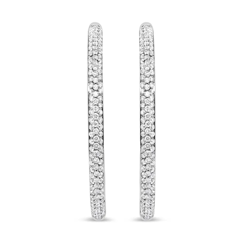 2.00 cttw round diamond inner-outer hoop earrings in 18k white gold bijoux-nyc direct
