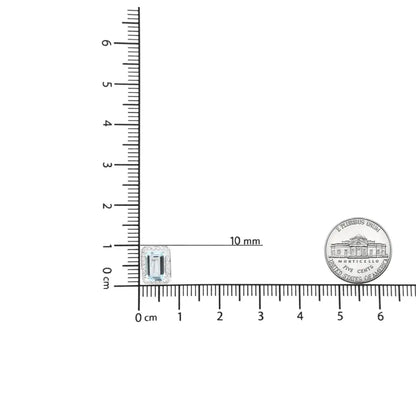 18K White Gold 3/4 Cttw Round Diamond and 13x9mm Emerald Cut Blue Aquamarine Gemstone Halo Omega Stud Earrings (G-H Color, SI1-SI2 Clarity) - Bijoux-NYC Direct