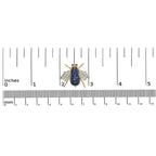 18K Yellow Gold 3/8 Cttw Diamond and 5 4/5 Cttw Blue Sapphire Bumblebee Brooch Pin (F-G Color, VS2-SI1 Clarity) - Bijoux-NYC Direct