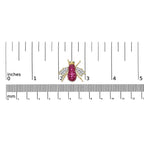 18K Yellow Gold 3/8 Cttw Diamond and 6 3/4 Cttw Red Ruby Bumblebee Brooch Pin (F-G Color, VS2-SI1 Clarity) - Bijoux-NYC Direct