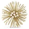 18k yellow gold starburst brooch with freshwater pearls bijoux-nyc direct