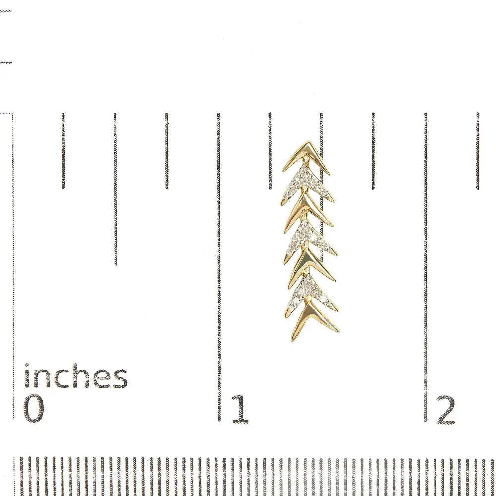 1/5 cttw diamond chevron arrow stud earrings in 18k gold over silver bijoux-nyc direct